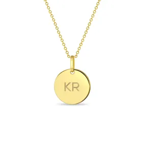 14k Gold Petite Classic Circle Toddler / Kids / Girls Pendant/Necklace