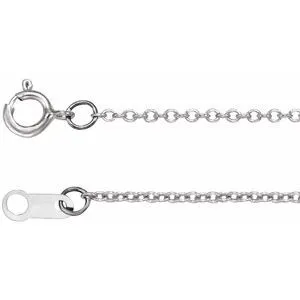 14K Yellow Gold-Filled 1 mm Cable 7" Chain