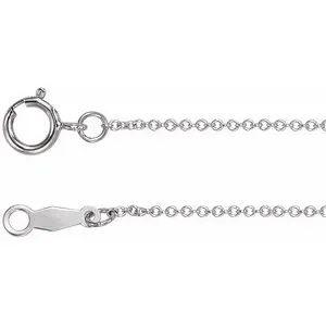 14K Yellow Gold-Filled 1 mm Cable 7" Chain