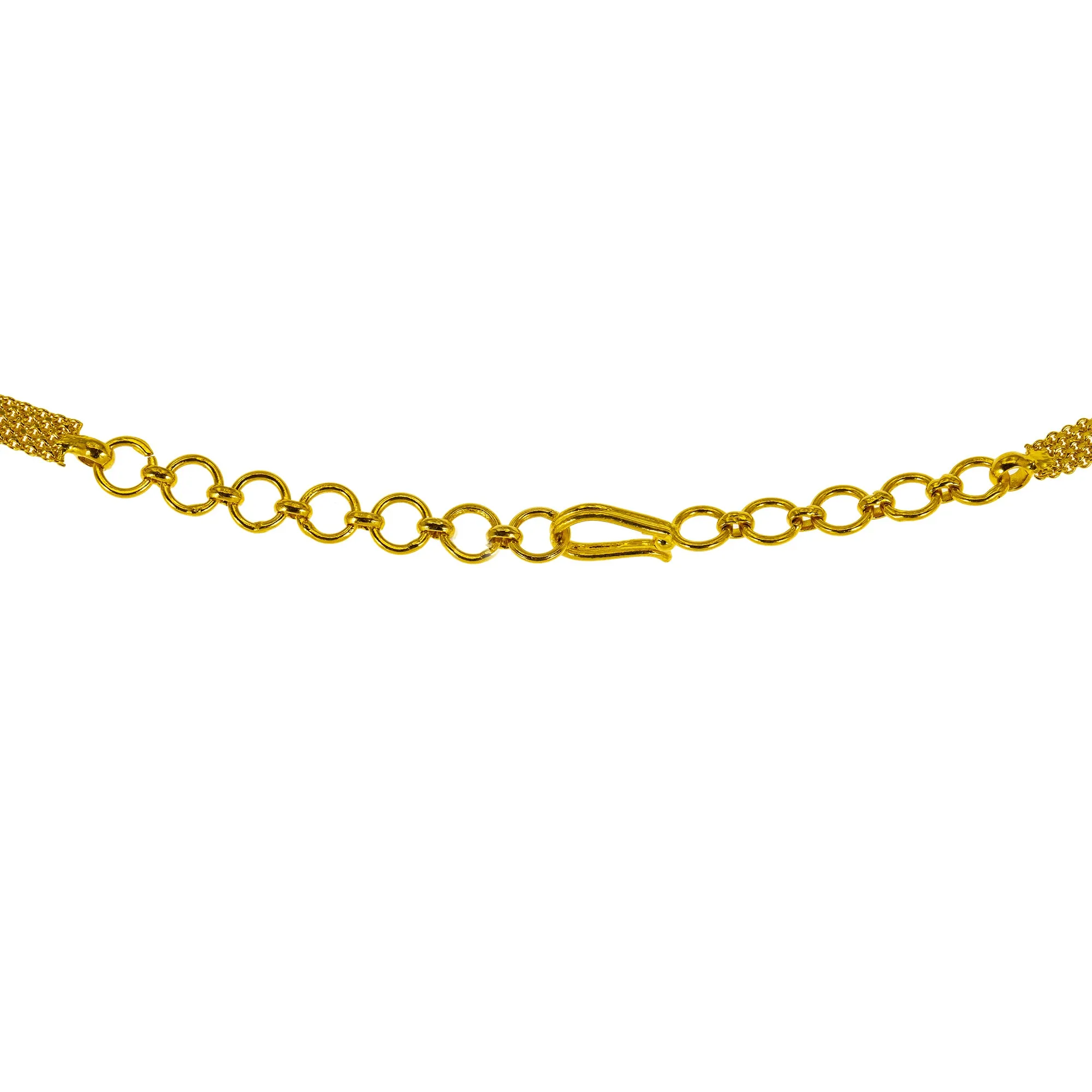 22K Yellow Gold Aditi Necklace & Earrings Set (99.8 grams)