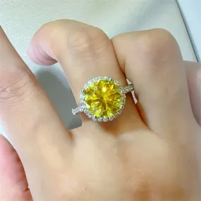 3 Carat Moissanite Zircon 925 Sterling Silver Ring
