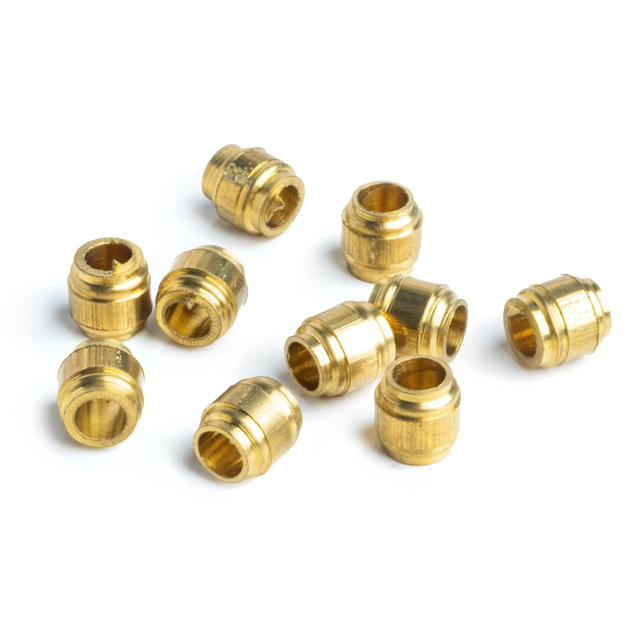 8x7mm Solid Brass Tubes - Lot of 10