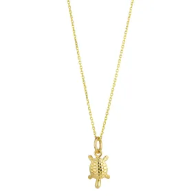 9kt Gold Turtle Pendant Necklace
