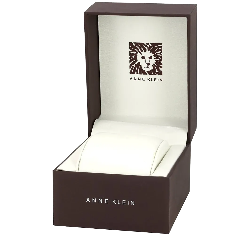 Anne Klein Womens AK 1010RGLP Rose Gold Tone Watch with Swarovski Crystals and Leather Band