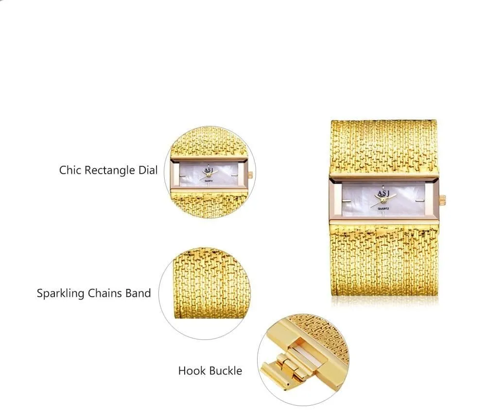ASJ Women's Fine Fashion Premium Quality Luxury Style Bracelet Watch