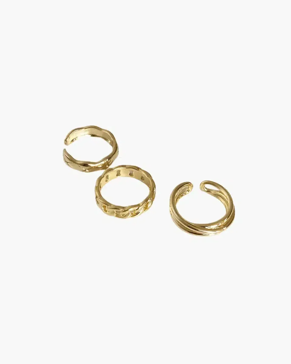 Auriane – Twisted design – Hoop ring trio