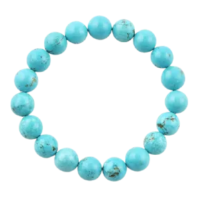 Barse Polished Bead Bracelet-Turquoise Magnesite