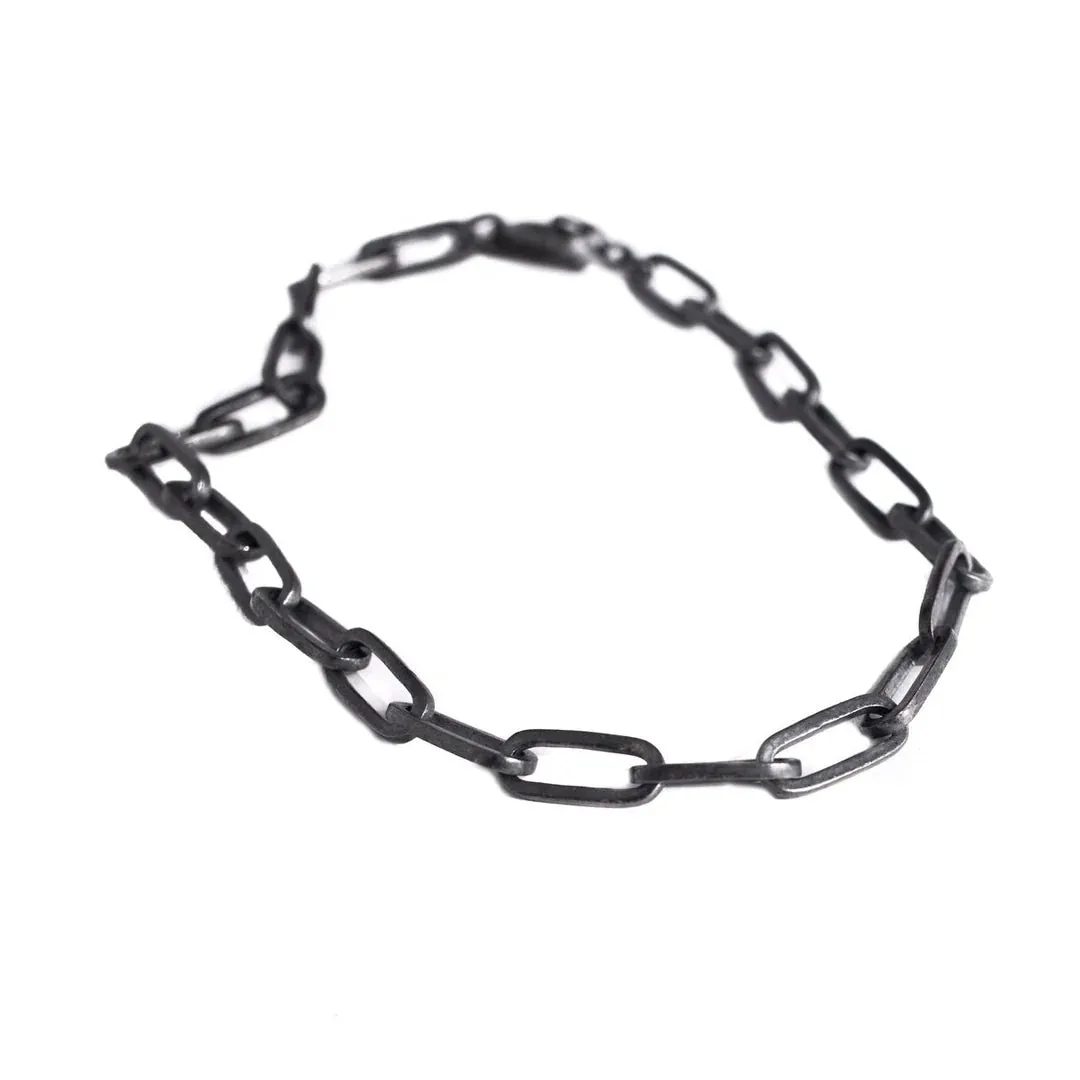 BIG CHAIN LINK NECKLACE | OXIDIZED 925 STERLING