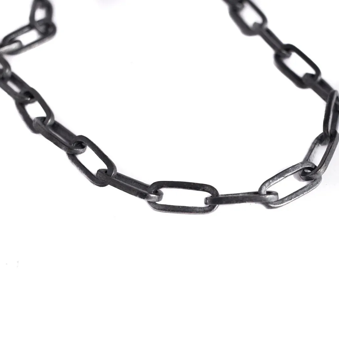 BIG CHAIN LINK NECKLACE | OXIDIZED 925 STERLING