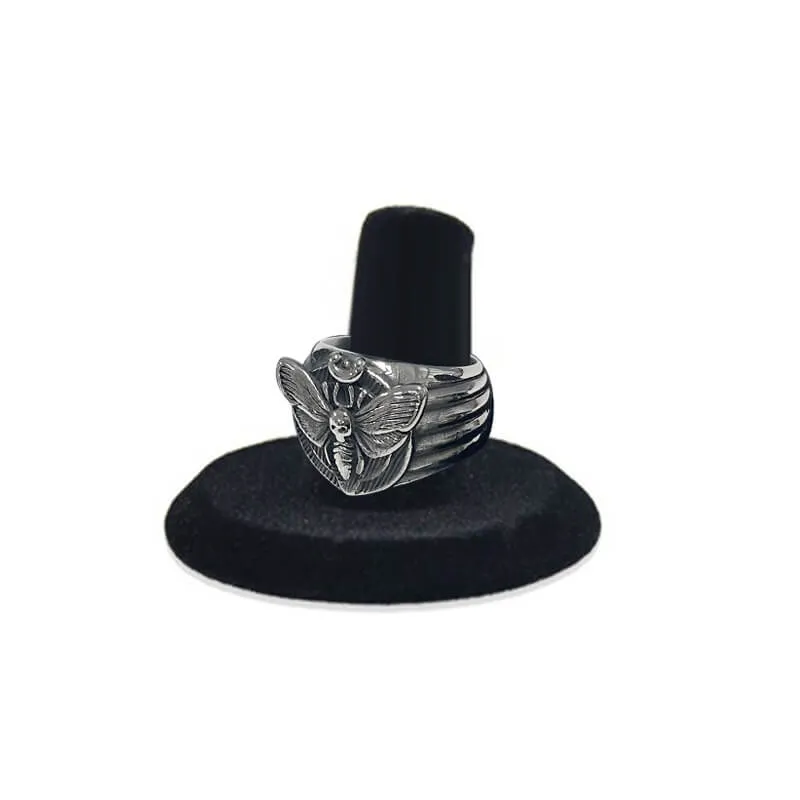 Black Resin Velvet Finger Ring Storage Display Holder