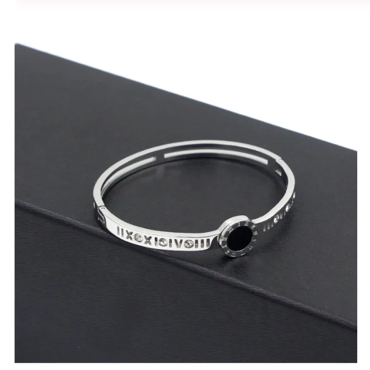 Black Stone Roman Diamond Bracelet
