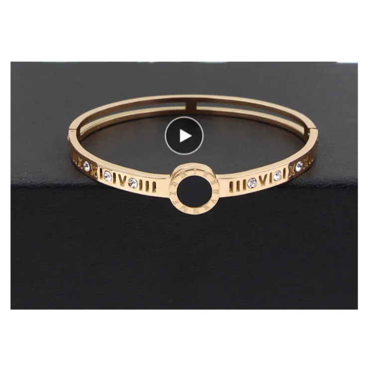 Black Stone Roman Diamond Bracelet