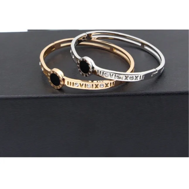 Black Stone Roman Diamond Bracelet