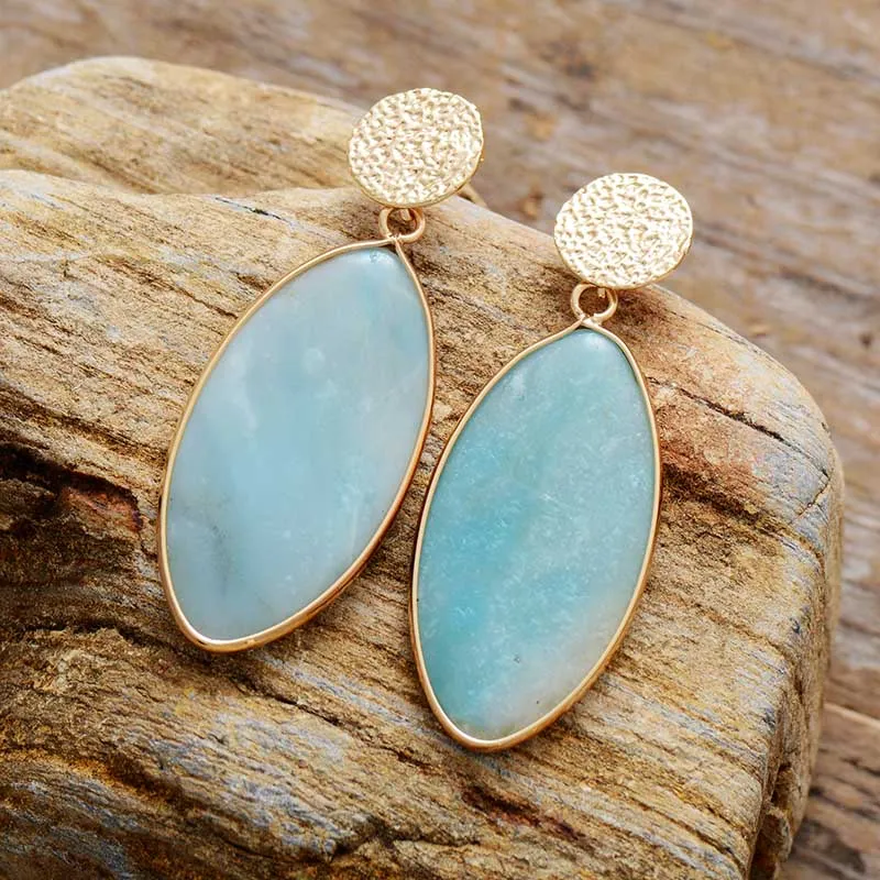 'Bold' Amazonite Dangle Earrings