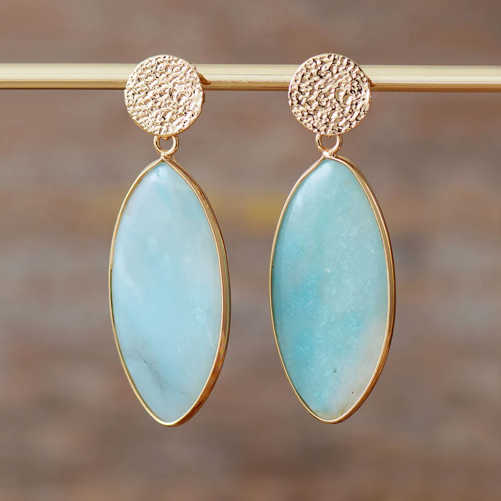 'Bold' Amazonite Dangle Earrings
