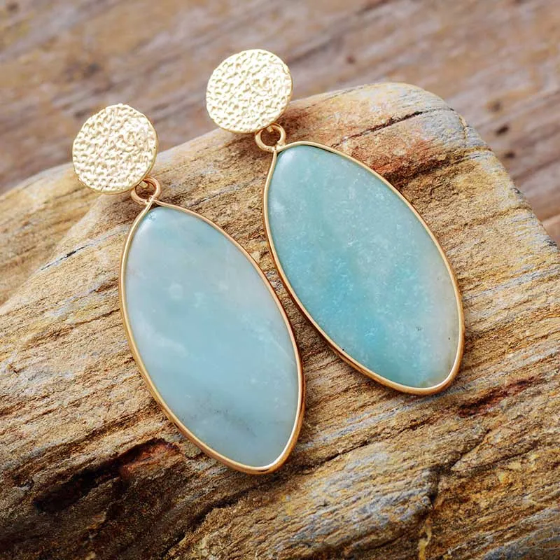 'Bold' Amazonite Dangle Earrings