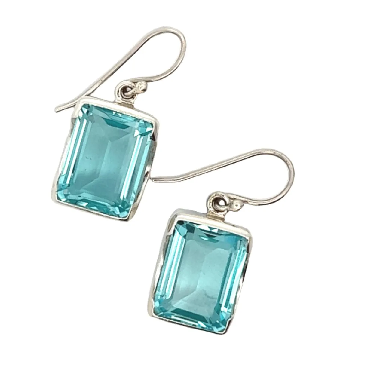 Bold Aquamarine Earrings