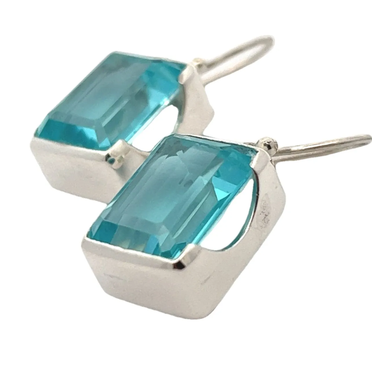 Bold Aquamarine Earrings