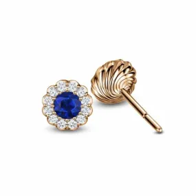 Cannelé Twist sapphire earrings
