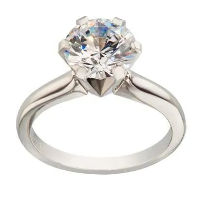 Classic Gooseneck Solitaire Engagement Ring Setting