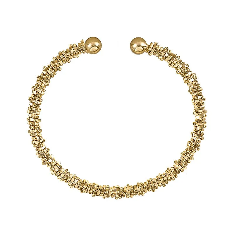 Classic Simple Copper Alloy Gold Colour Jewelry Bracelets