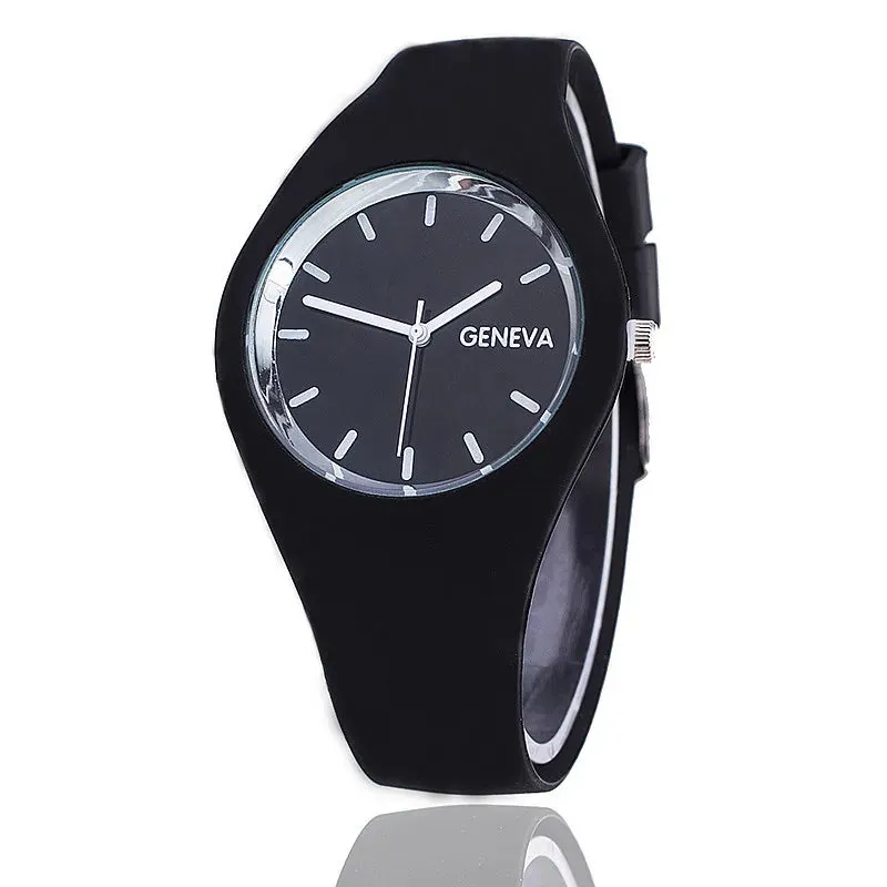 Colorful Jelly Geneva Women Watches Casual Sport Silicone Band Quartz Wristwatches Girl Cheap Price Dropshipping