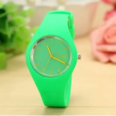 Colorful Jelly Geneva Women Watches Casual Sport Silicone Band Quartz Wristwatches Girl Cheap Price Dropshipping