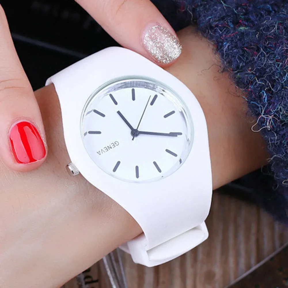 Colorful Jelly Geneva Women Watches Casual Sport Silicone Band Quartz Wristwatches Girl Cheap Price Dropshipping