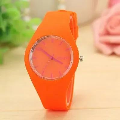Colorful Jelly Geneva Women Watches Casual Sport Silicone Band Quartz Wristwatches Girl Cheap Price Dropshipping