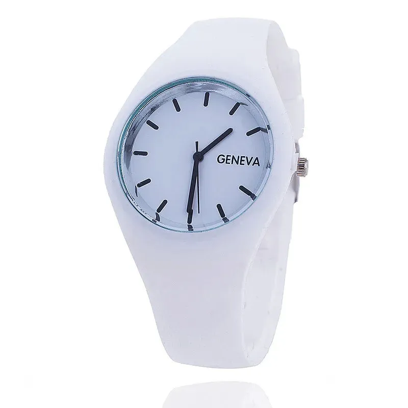 Colorful Jelly Geneva Women Watches Casual Sport Silicone Band Quartz Wristwatches Girl Cheap Price Dropshipping