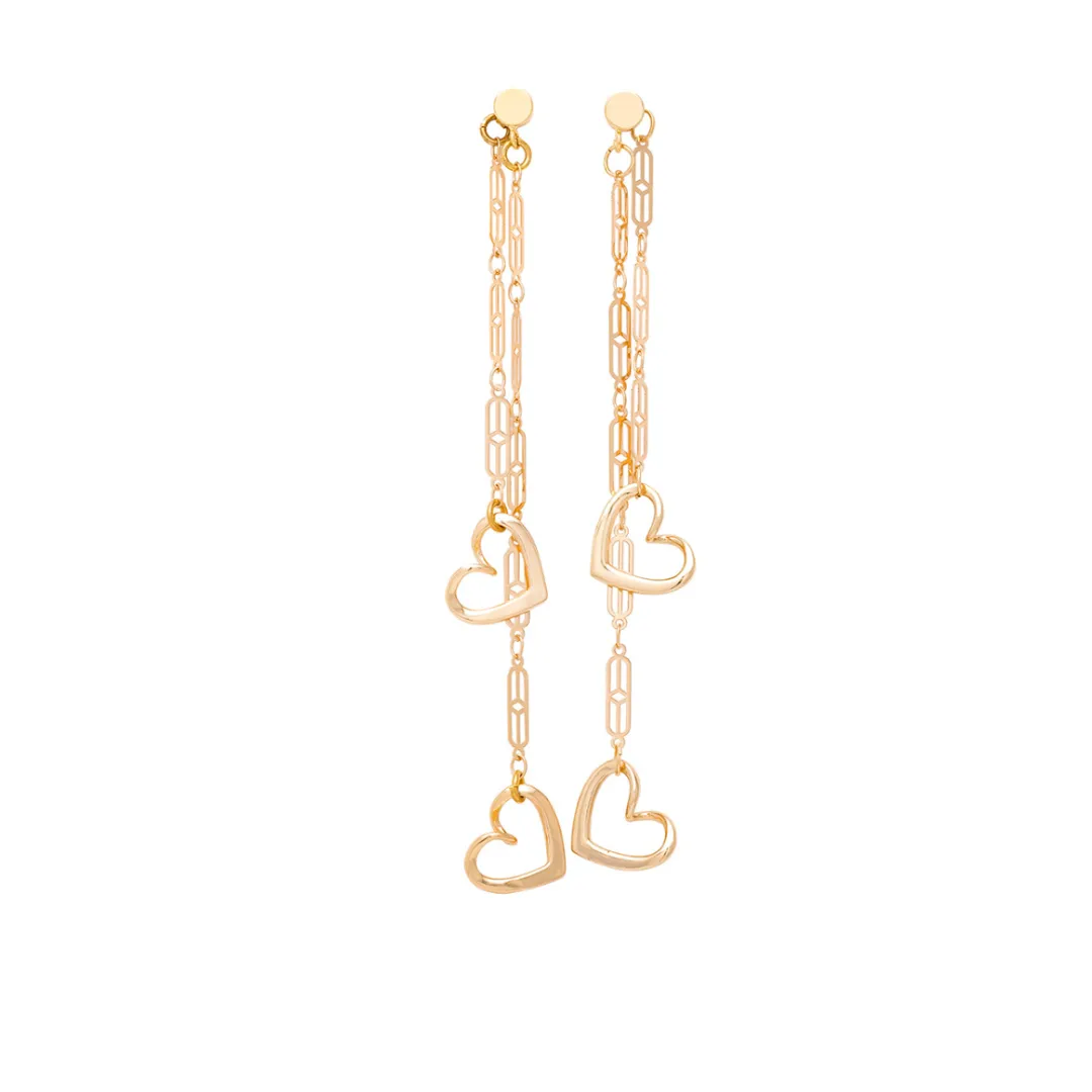Con Amor Gold Dangle Earrings