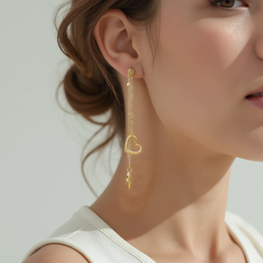 Con Amor Gold Dangle Earrings