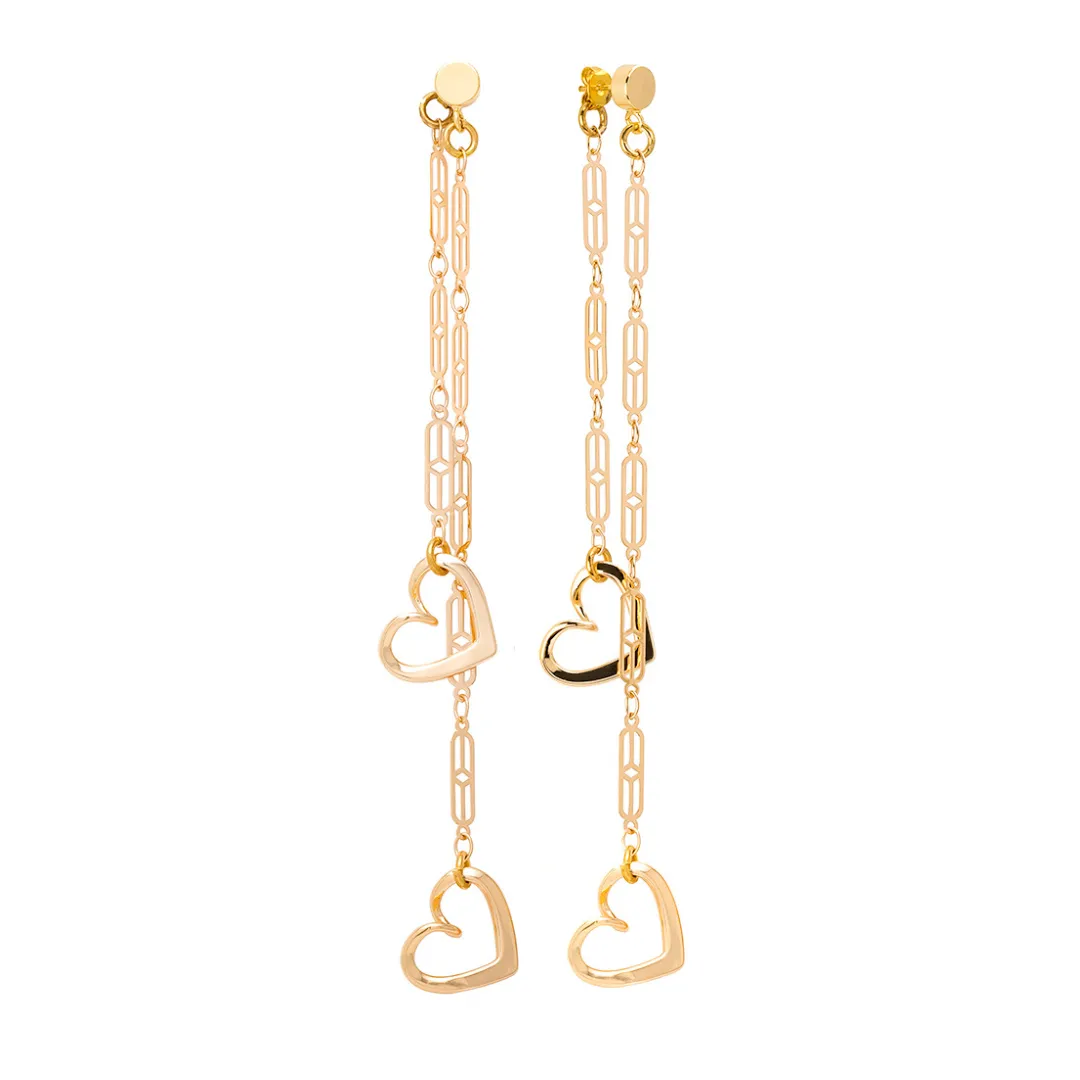 Con Amor Gold Dangle Earrings
