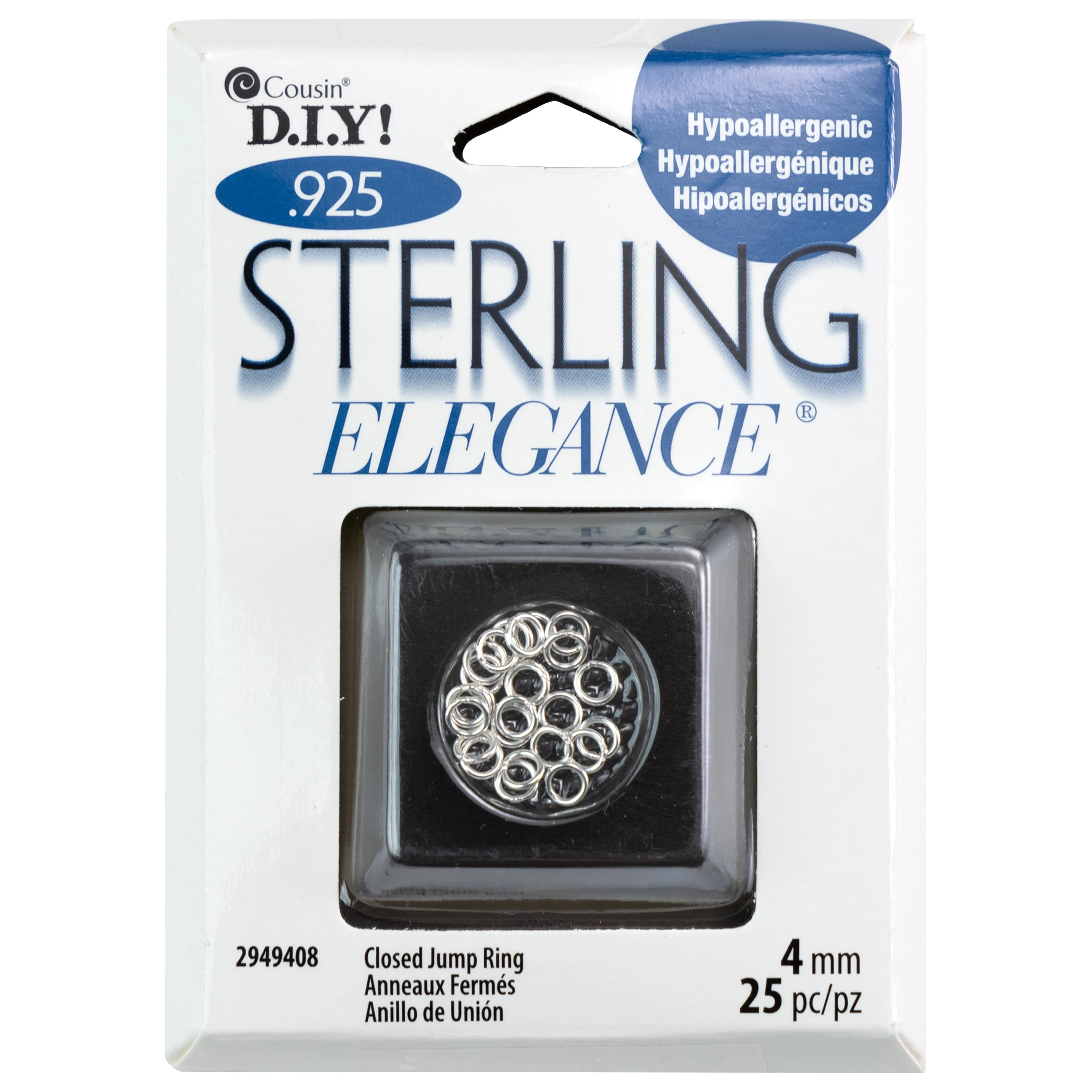 Cousin Sterling Elegance Jewelry Making Rings, Jump Rings or Split Rings