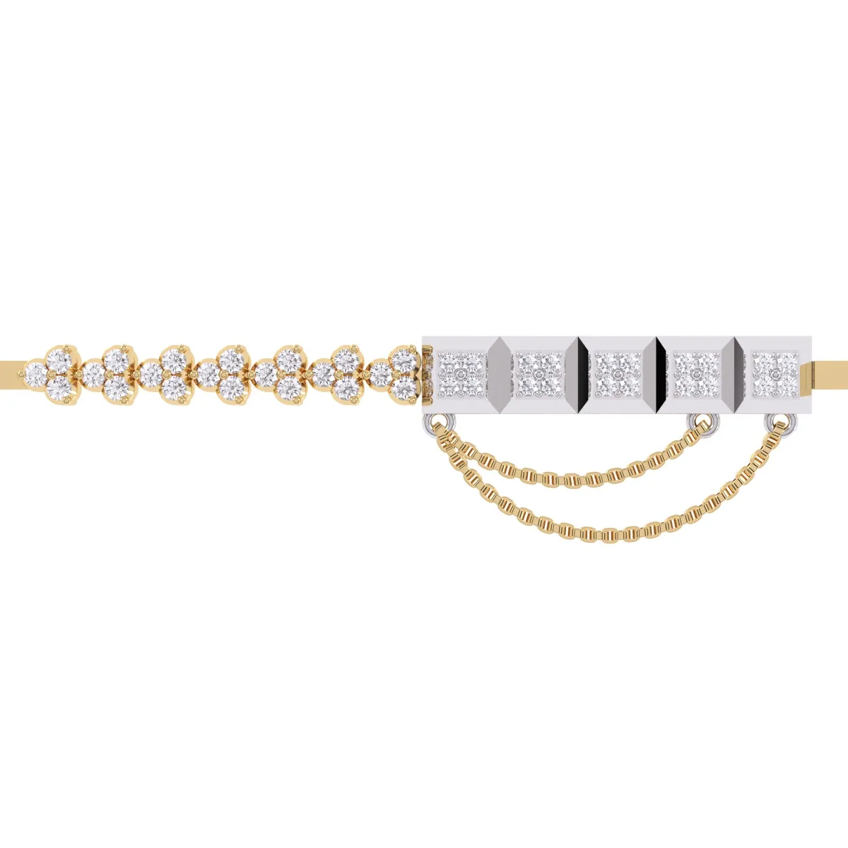 Designer Round Diamond Rose Gold Tennis Bracelet