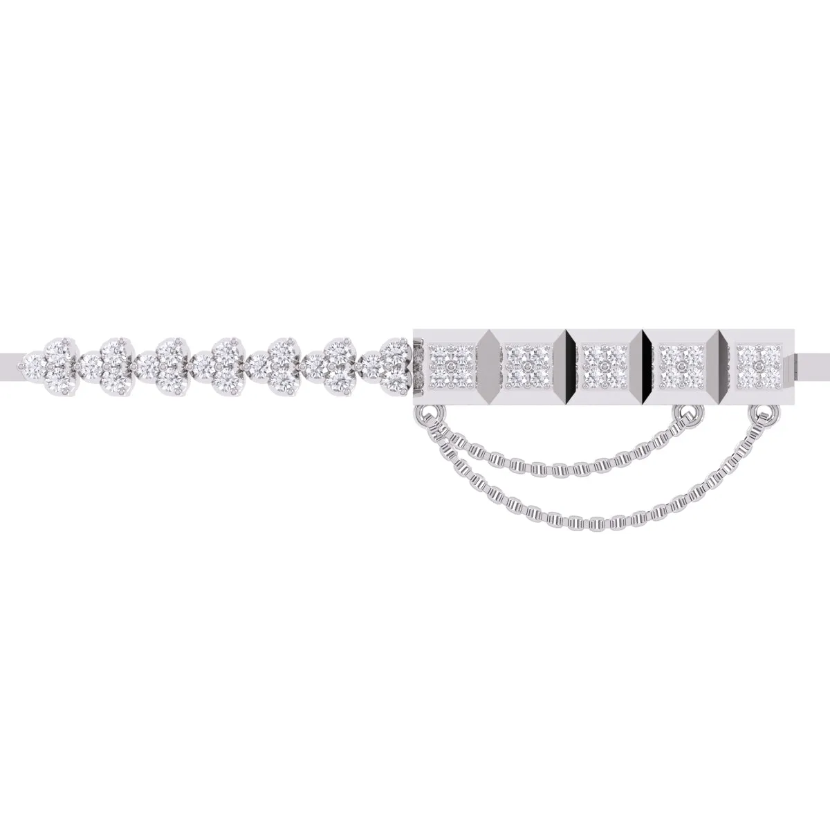 Designer Round Diamond Rose Gold Tennis Bracelet