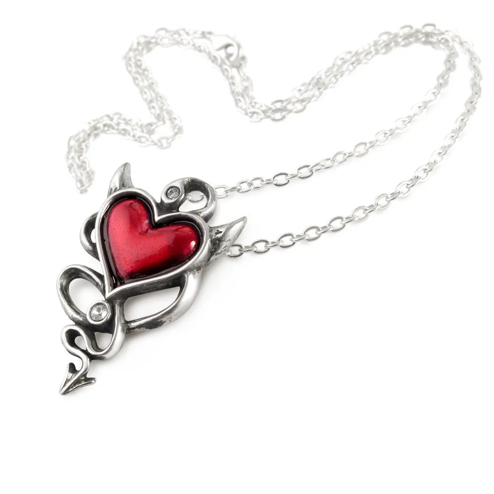 Devil Heart Pendant Necklace by Alchemy Gothic