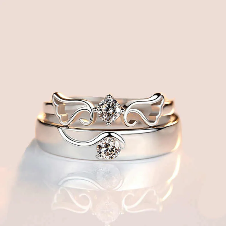 Elegant Sterling Silver Couple Rings