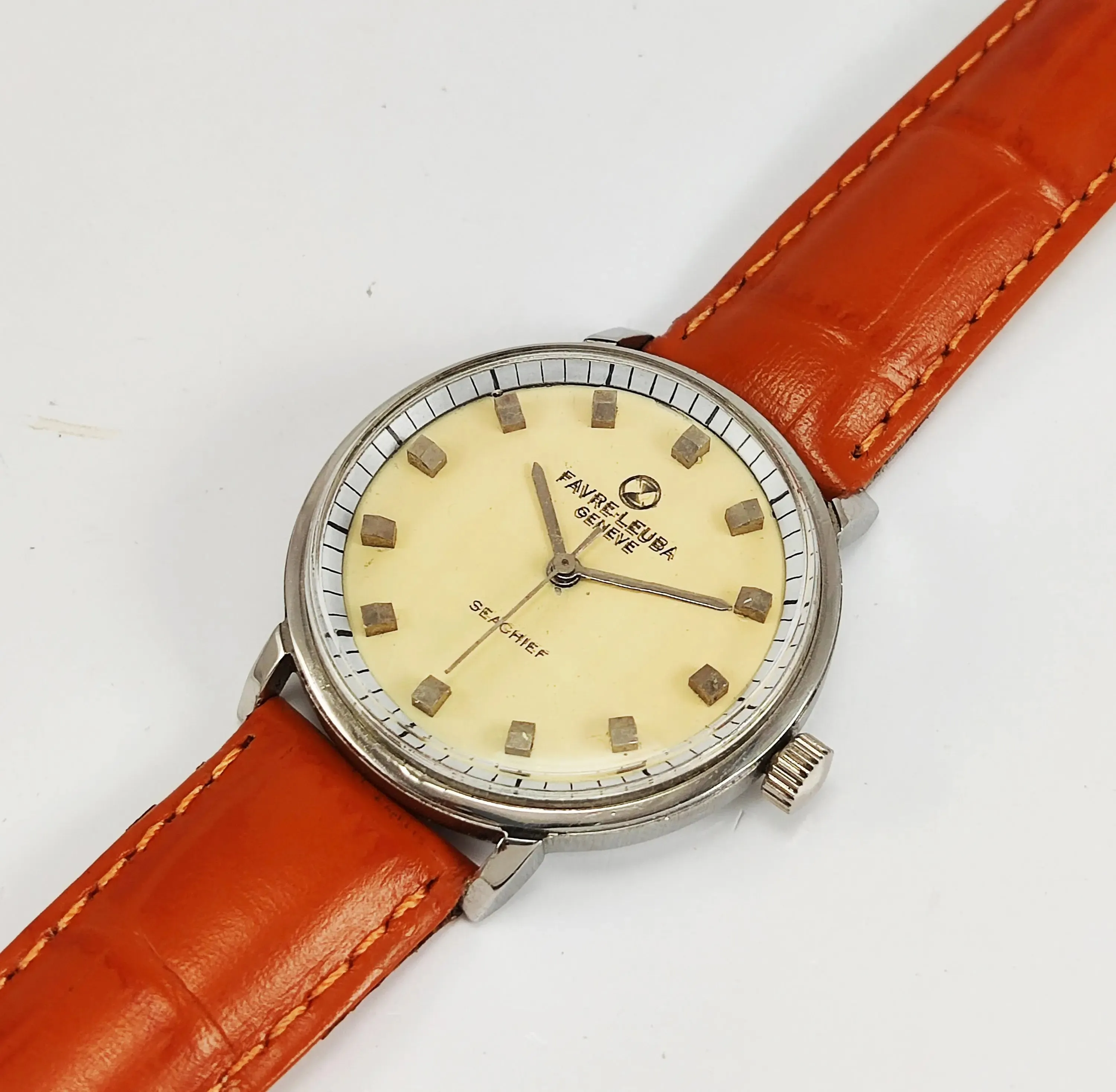 Favre Leuba 253  Cream Dial 17 Jewels HandWinding Men's Watch