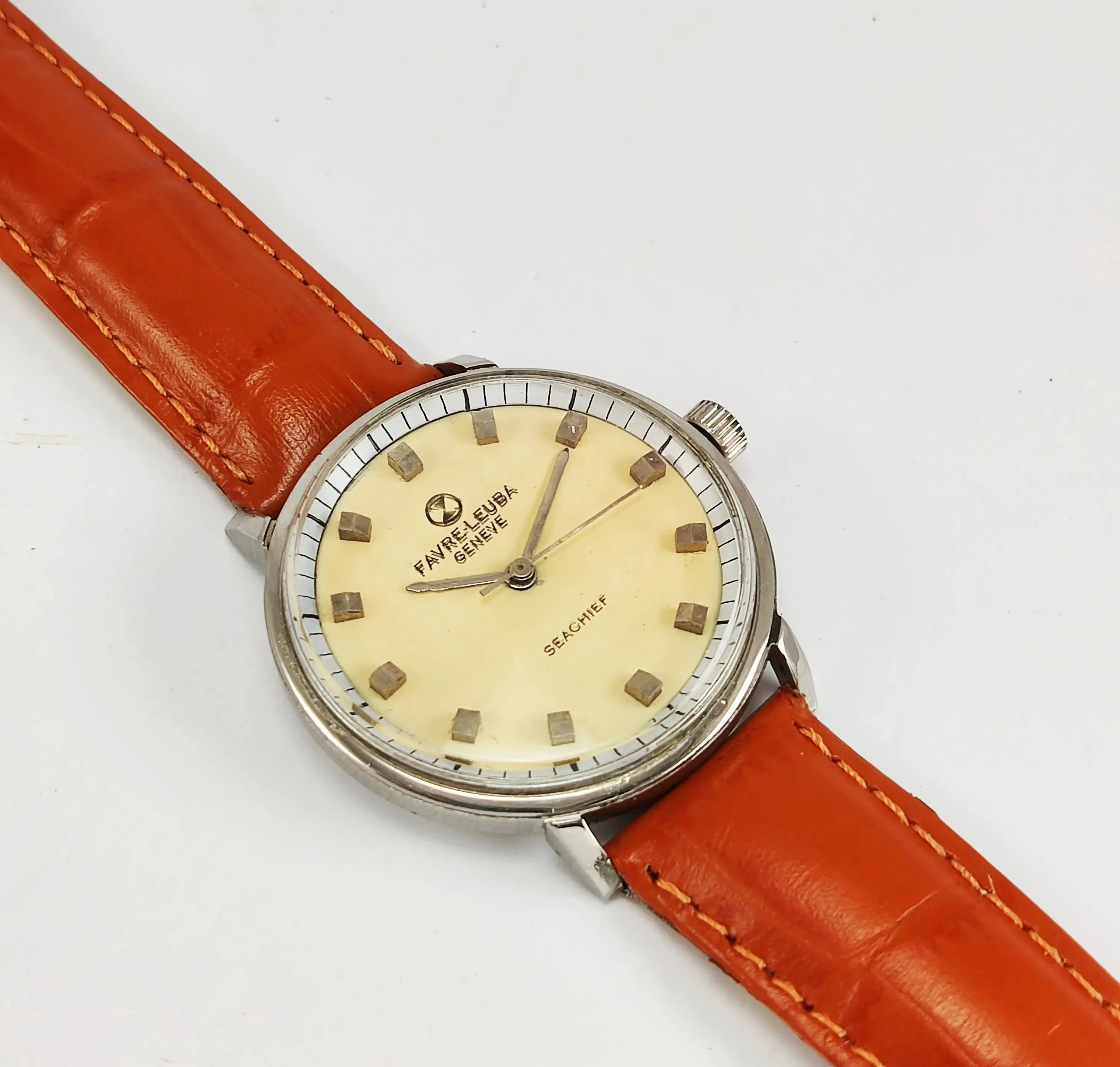 Favre Leuba 253  Cream Dial 17 Jewels HandWinding Men's Watch
