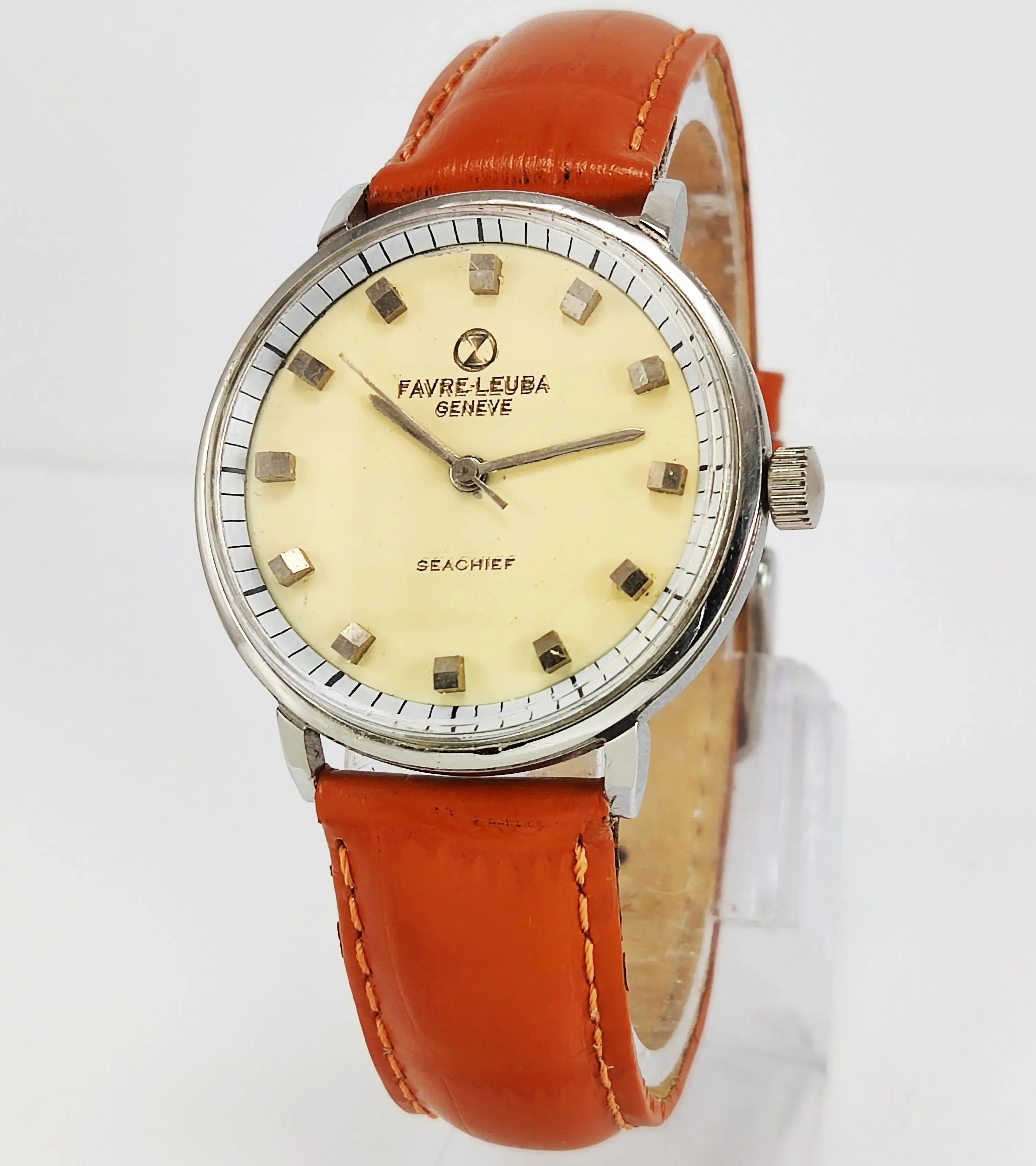 Favre Leuba 253  Cream Dial 17 Jewels HandWinding Men's Watch