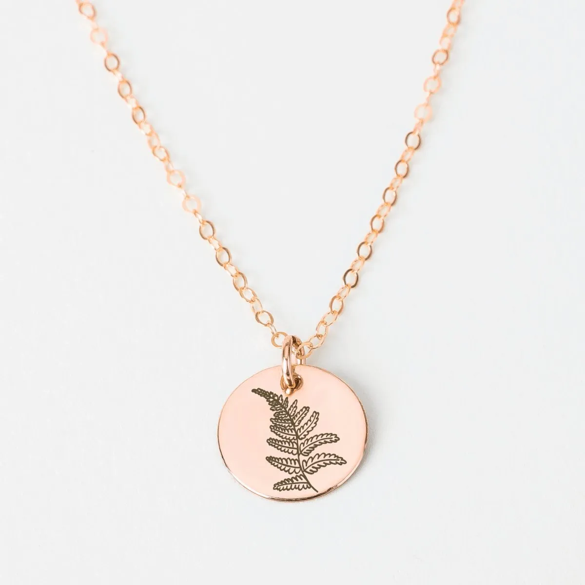 Fern Disc Necklace
