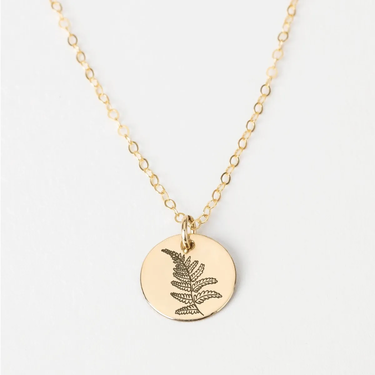Fern Disc Necklace