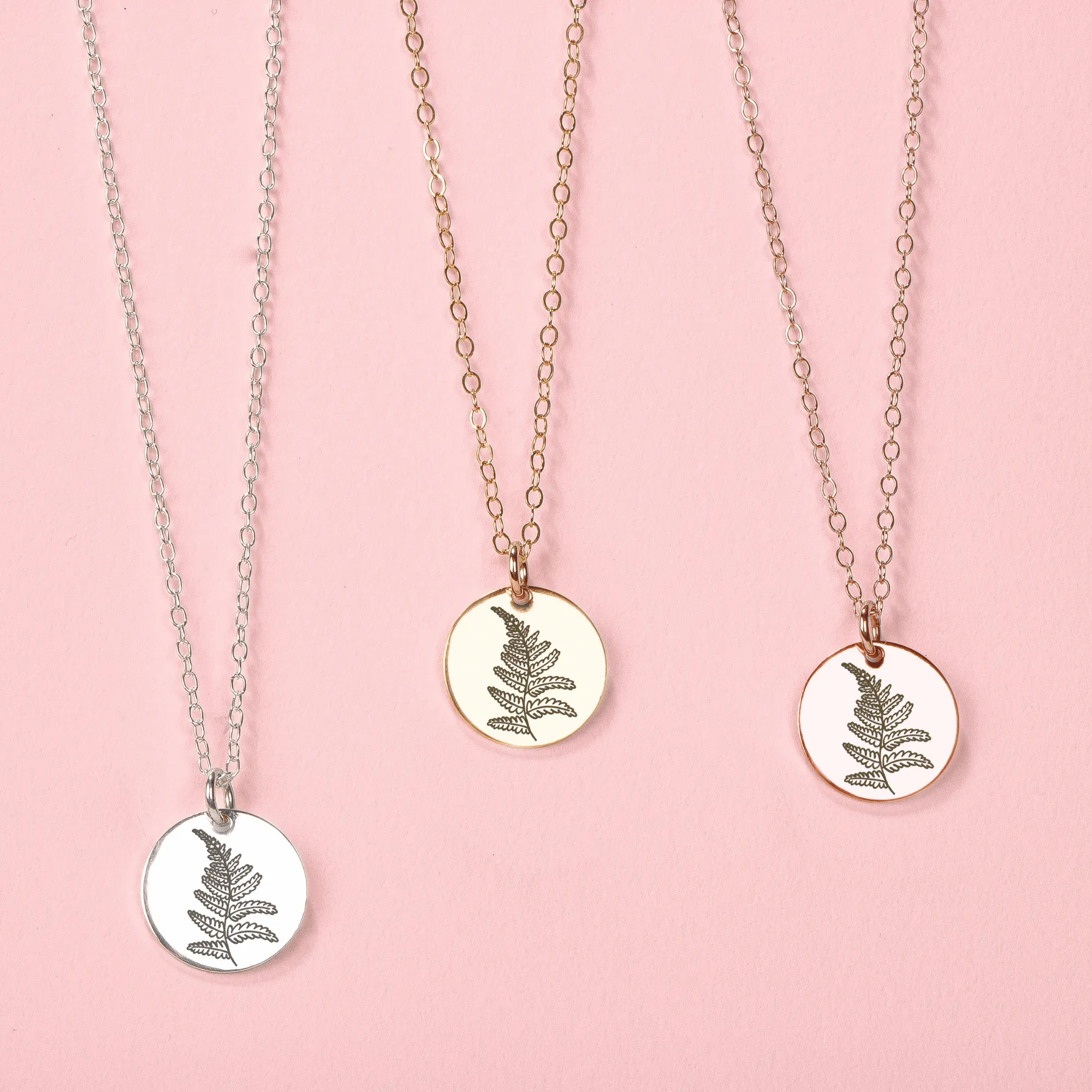 Fern Disc Necklace