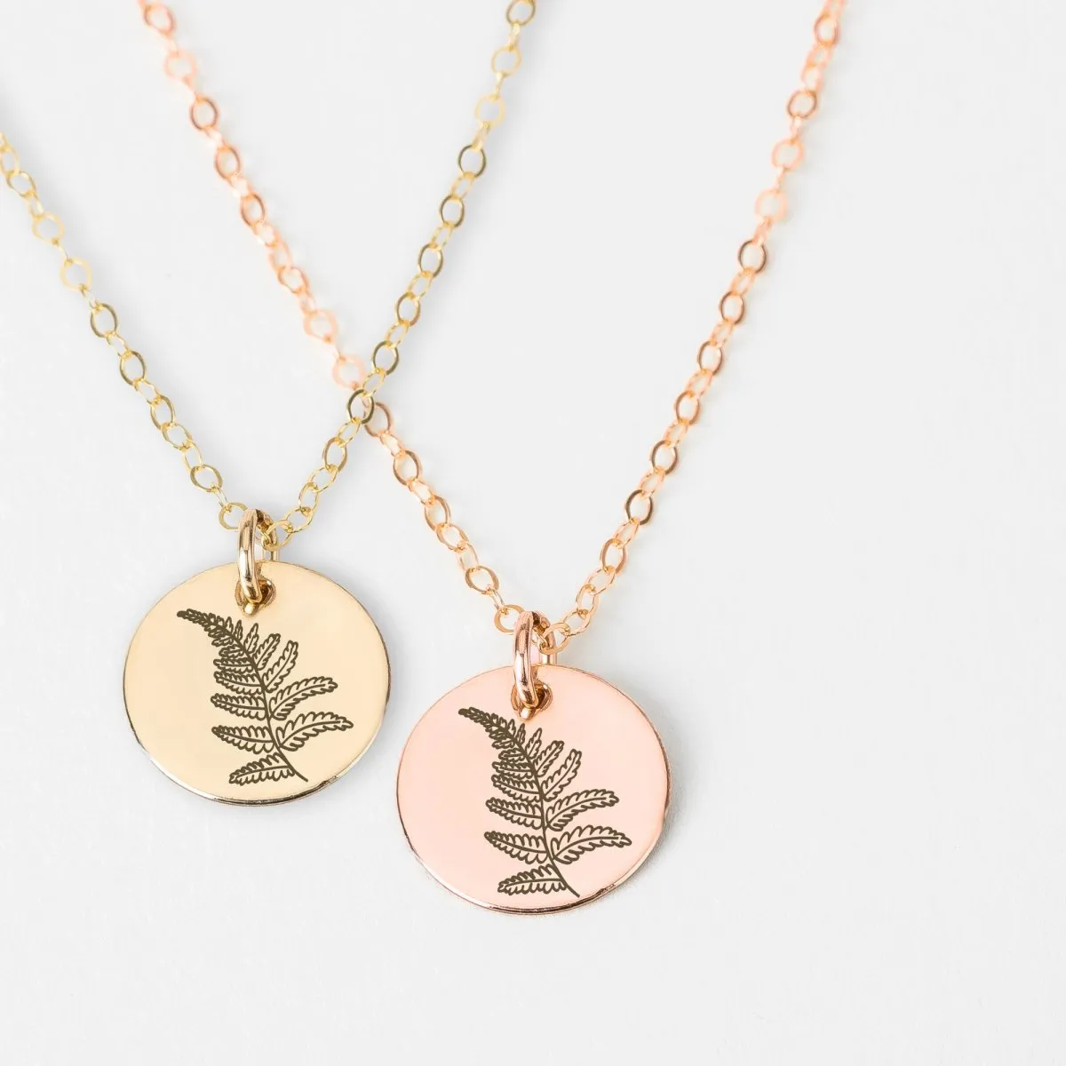 Fern Disc Necklace