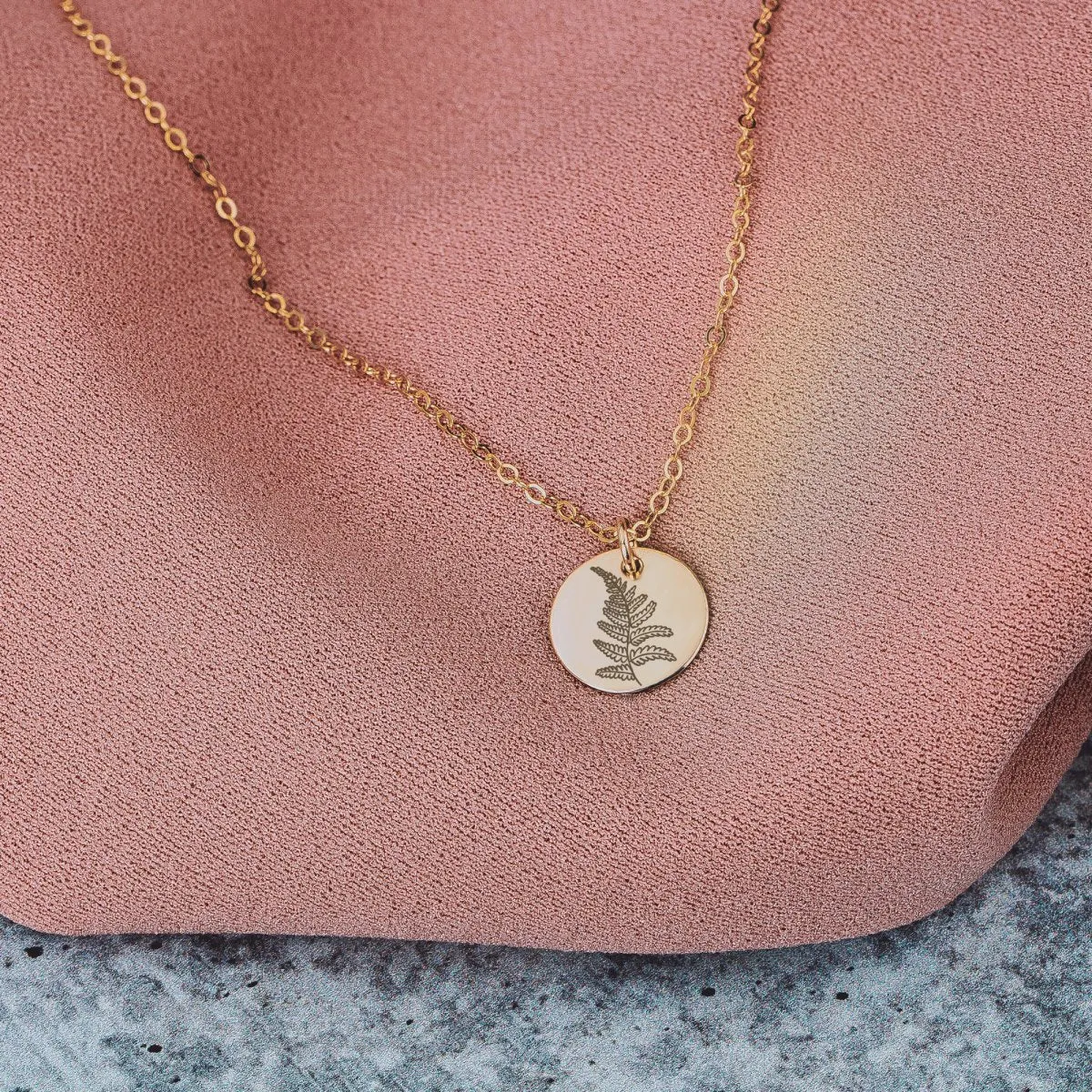 Fern Disc Necklace