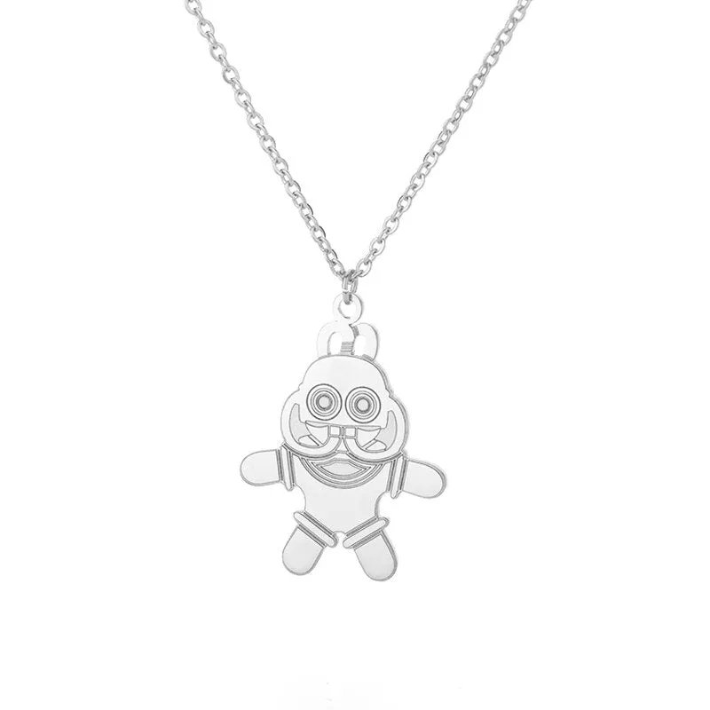 Gold Color Stainless Steel Joker Pendant Necklaces For Women