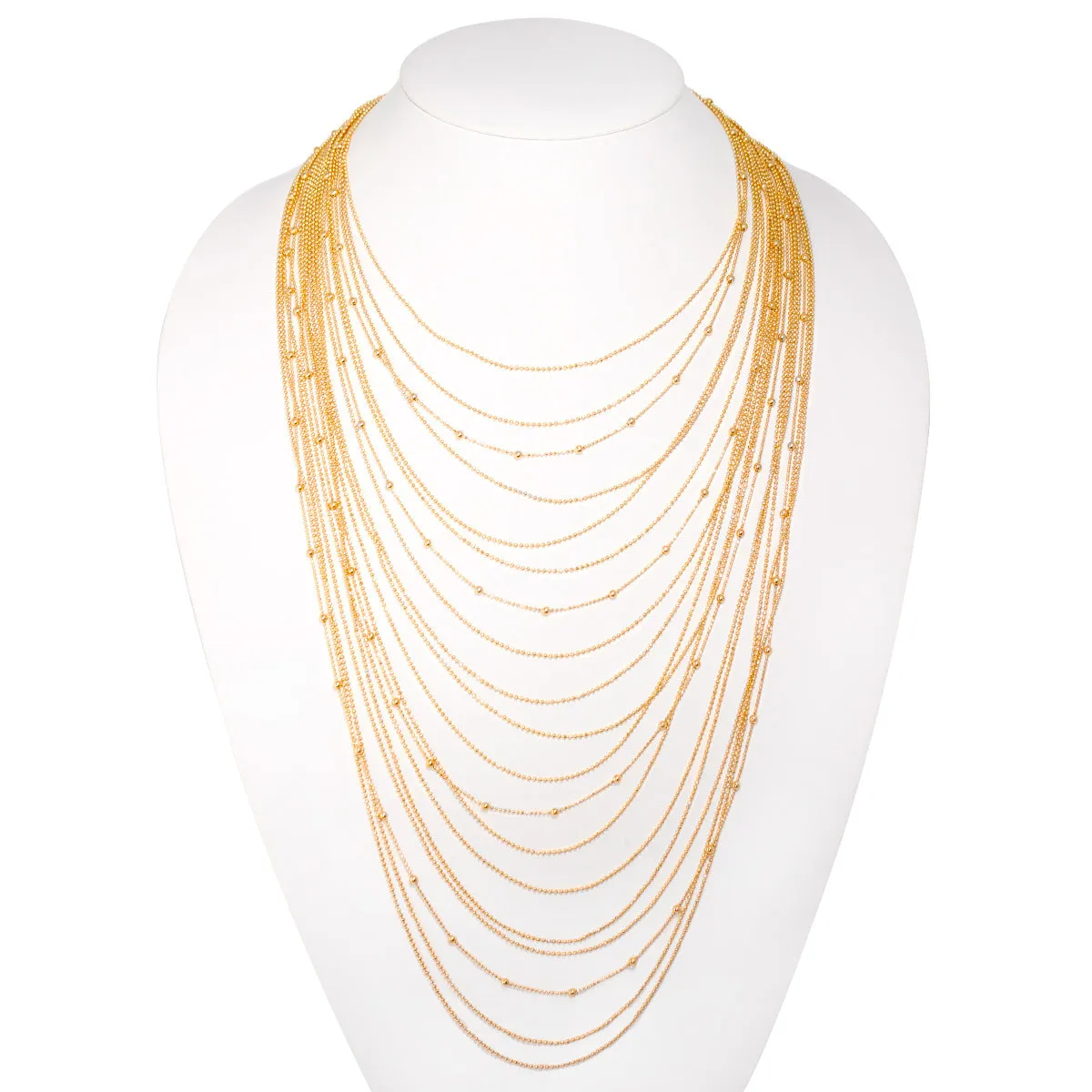 GOLD LAYERED  NECKLACES #SQ1502G