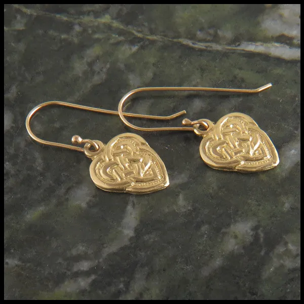 Gold Maggie's Heart Earrings