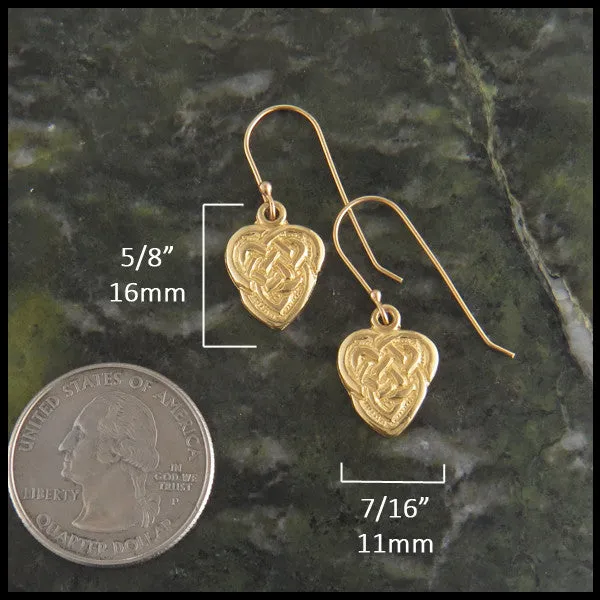 Gold Maggie's Heart Earrings